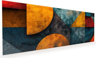 Produktbild von Küchenrückwand Spritzschutz Glas mit Motiv Geometrische Kunst 40 x 40 cm