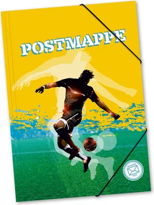 Produktbild von itenga Postmappe A4 PP Motiv FUSSBALL aus langlebigem Kunststoff