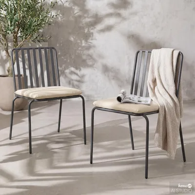 Produktbild von home24 Gartenstuhl - 2er-Set - Stahl