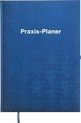 Produktbild von 2027 ADINA Praxis-Planer A4 1 Tag 1 Seite blau-metallic Silberprägung