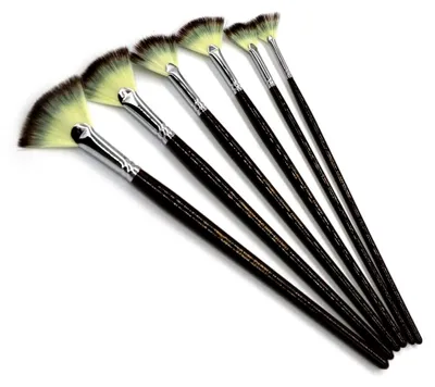 Produktbild von Set mit 6 fächerförmigen Nylonhaarpinseln für Aquarell- und Gouachemalerei