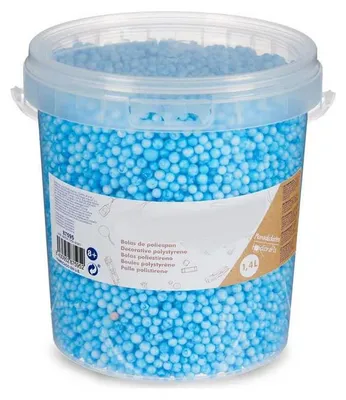 Zdjęcie produktu dla Pincello – Materiał do rękodzieła, niebieskie kulki z polistyrenu (13,5 x 14 x 14 cm)