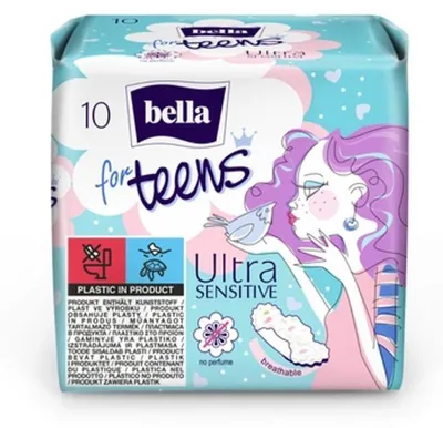Obrázok produktu pre Bella Teens citlivé hygienické vložky, 10 kusov