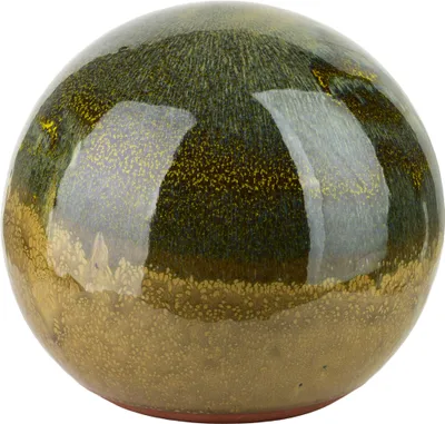 Image de Boule décorative en céramique Saggio Sunset, Ø 20 cm, verte, 1 pièce