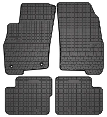 Produktbild von Gummi-Fußmatten für Fiat Grande Punto 2005-2012 (Schrägheck) – 4-tlg, Schwarz, passgenau – Wielganizator SolidPRO