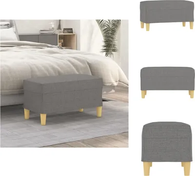 Immagine prodotto di vidaXL Panca grigio scuro 70x35x41 cm in tessuto - Panche