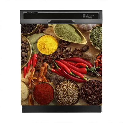 Produktbild von Magnete Dekorative 60x60 cm Küche Magnetmatte Spülmaschine - Gewürze Gemüse