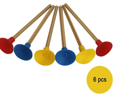 Pfeile-Set 6 Stück Sicherheitspfeile in Holzoptik für Kinder Zubehör für Armbrust Pfeil und Bogen Indianer Rollenspiel für Kinder hochwertiges Holzspielzeug made in Germany