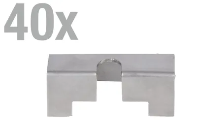 Produktbild von Alberts 40 x Stabilisator für Dekorelemente 50x20x17 mm Edelstahl stabiler Halter