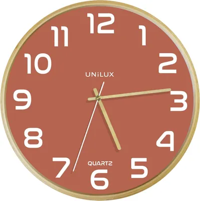 Image de UNiLUX 400165111 Horloge murale Baltic - Quartz Ø31,5 cm hêtre-rose