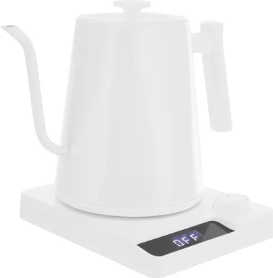 Obrázok produktu pre Rýchlovarná kanvica - Elektrická čajová kanvica - Príkon 1200 W - LED displej - Moderný dizajn - Biela