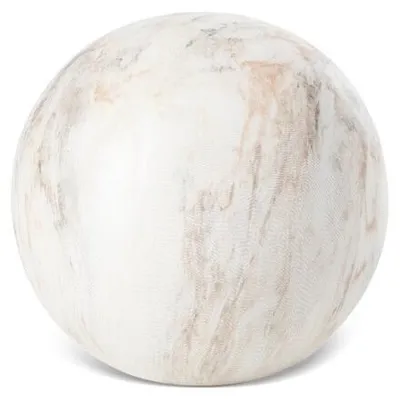 Zdjęcie produktu dla Kula dekoracyjna ceramiczna ASLI 9X9X9X2 biała+beżowa x2