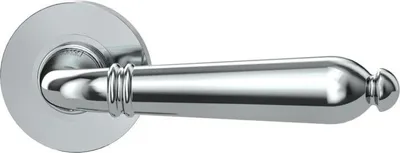 Produktbild von GRIFFWERK Türgriff CAROLA Schraubtechnik GK4 Rosetten rund unverschließbar Chrom