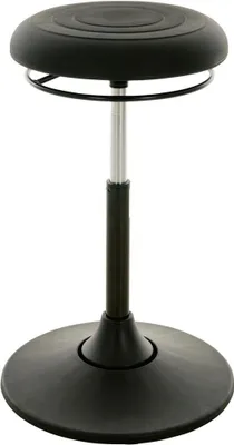 Produktbild von Drehhocker Ku.-Tellerfuß PolyurethanIntegralschaum schwarz Sitz-H.510-700mm LOTZ