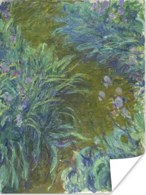Produktbild von MuchoWow® Poster Der Weg durch die Schwertlilien - Gemälde von Claude Monet 120x160 cm - Wandbilder