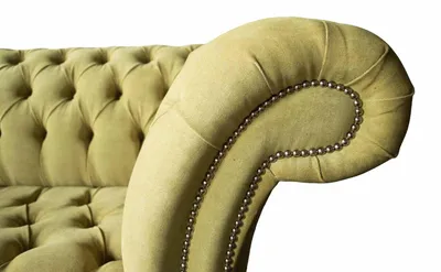 Produktbild von Zweisitzer Sofa Luxus 2 Sitzer Wohnzimmer Hellgrün Chesterfield Stoff Neu