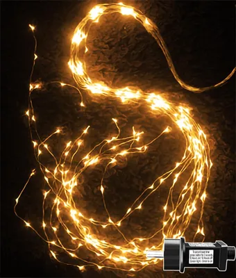 Lichtsnoer 2M 400 LED, warmweiß, IP65, Timer, 9 Modi