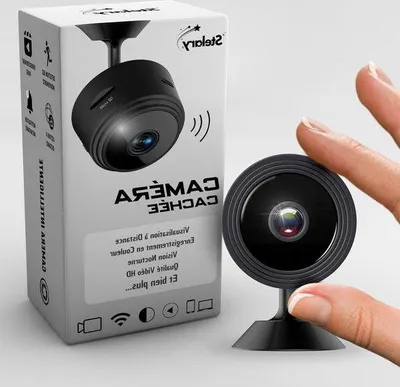Zdjęcie produktu dla Miniaturowa kamera z funkcją widzenia w nocy, rozdzielczość 1080p, łączność Wi-Fi i Bluetooth, karta pamięci micro SD o pojemności 128 GB, łatwa instalacja