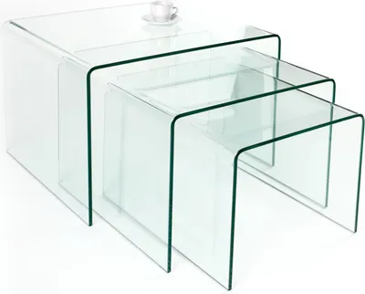 Produktbild von Riess-Ambiente Couchtisch Glas transparent, aus einem Stück gefertigt, 60 x 45 x 50 cm