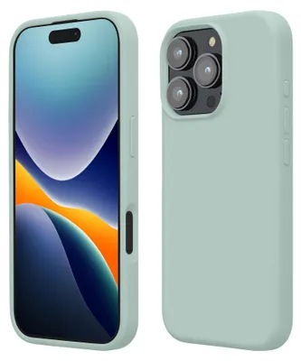 Produktbild von kwmobile Handyhülle für iPhone 16 Pro Hülle, für iPhone 16 Pro Case - Hülle Silikon - kabelloses Laden - Cool Mint