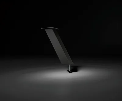 Produktbild von Barkonsole Capri schräg 50 x 50mm, Höhe 170mm, Aluminium Edelstahl-Effekt