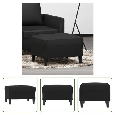 Produktbild von The Living Store Fußhocker Schwarz 60x50x41 cm Kunstleder