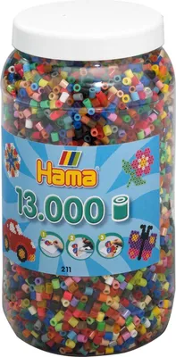 Image de HAMA® MIDI Perles à repasser 5 mm multicolores, env. 13000 pièces