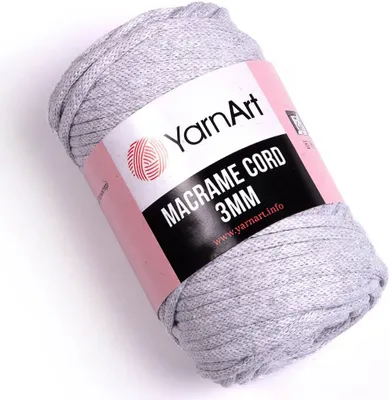 Obrázek produktu pro Yarn Art Macrame Cord 3 mm 85 m 756 Grey Šňůra