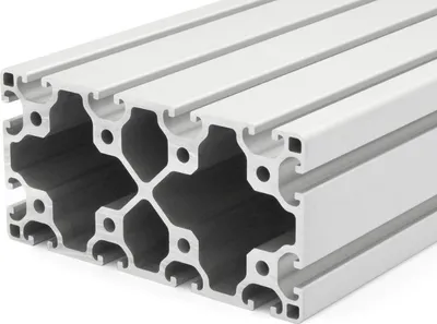 Produktbild von Länge 160mm - Aluminiumprofil 80x160L I-Typ Nut 8 (leicht), silber eloxiert. Aluminium Profil 80x160 Alu Profile 80 x 160 Montage- Systemprofil