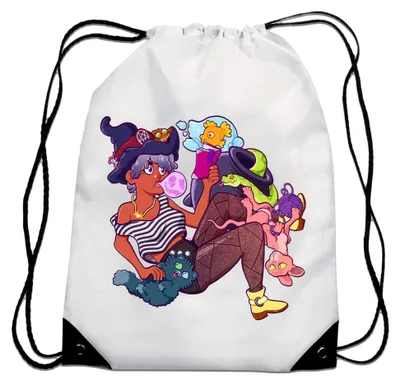 Produktbild von Kordelzugtasche mit Katzenmotiv für Hexenfreunde