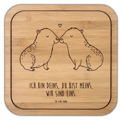 Produktbild von Mr. & Mrs. Panda Kunststoff-Untersetzer Capybara Liebe - Transparent - Geschenk, Valentinstag, Tischuntersetzer, gläseruntersetzer, Geschenkidee, Beziehung, Liebesspruch