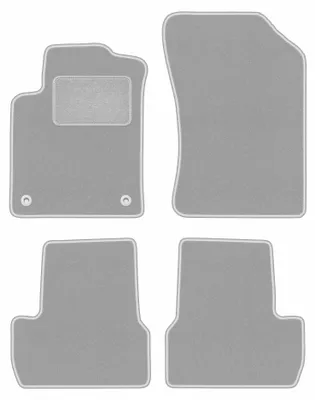 Image de Tapis de sol en moquette pour Citroen C3 II 2009-2016 (à hayon) – jeu 4 pièces, gris, sur mesure – Wielganizator OSLO