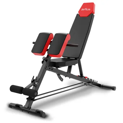 Produktbild von DH FitLife 2026 Premium 6-in-1 Hantelbank Verstellbar, Multifunktionale Trainingsbank, Schrägbank, Flachbank, Rückentrainer, 350kg