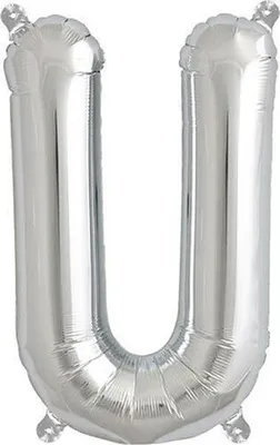Image de Ballon en plastique "lettre", argent, env. 36 cm lettre "U