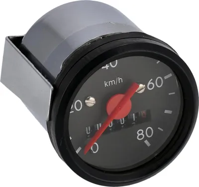 Produktbild von Tachometer Ø48mm bis 80km/h, Tachoring Schwarz - für Simson KR51, SR4-1, SR4-2, SR4-3, SR4-4