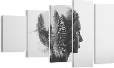 Produktbild von Bild auf Leinwand - Leinwandbild - Frau Abstraktion - 100x60cm - Wand Bild - Wanddeko - Wandbilder - Leinwanddruck - Bilder - Kunstdruck - Wanddekoration - Leinwand bilder - Wandkunst - EG100x60-3799
