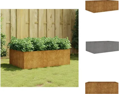 Obrázok produktu pre vidaXL Zvýšený záhon 120x80x40 cm Corten oceľ - Kvetináče a sadenice