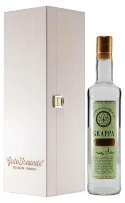 Produktbild von Maso Alto Grappa Prosecco mit Geschenk-Holzkiste