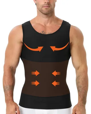 Produktbild von YOWODA Herren Body Shaper, Kompressionsunterhemd, Unterhemd, Tanktop, Bauchkontr