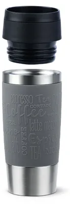 Obrázek produktu pro emsa vakuový hrnek TRAVEL MUG Classic, 0,36 l., pepřově šedý vysoce kvalitní, vakuově izolované tělo z nerezové oceli, oplachovatelný