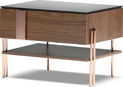 Produktbild von Das kompakte Nachttischmodell ist ideal für ein kleines Schlafzimmer.