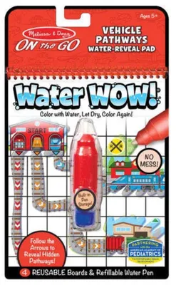 Image de MELISSA Livre de coloriage sur l'eau Water Wow ! Traces de véhicules 40177