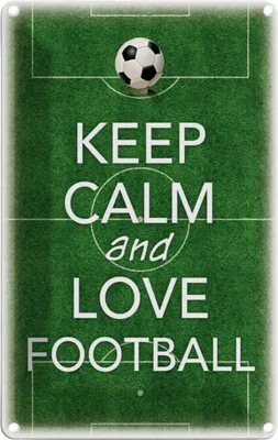 Produktbild von vianmo Blechschild 30x20 cm Keep Calm and love Football Yoga