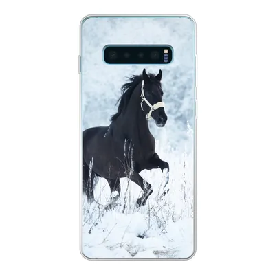 Produktbild von MuchoWow® Handyhülle Schutzhülle Hülle für Samsung Galaxy S10 Plus Pferd - Schnee - Winter Silikon Softcase Handy Hülle - Schutzhülle