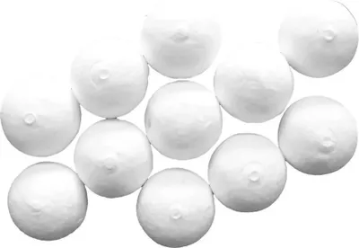 Produktbild von 100er Pack weiße Papierkugeln, leicht & formstabil, für Papierkugelschleudern