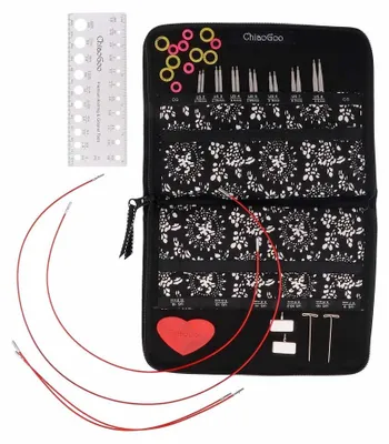 Produktbild von ChiaoGoo TWIST Rundstricknadel Set Red Lace 10 cm – Premium Wechselset 2,75 - 5 mm