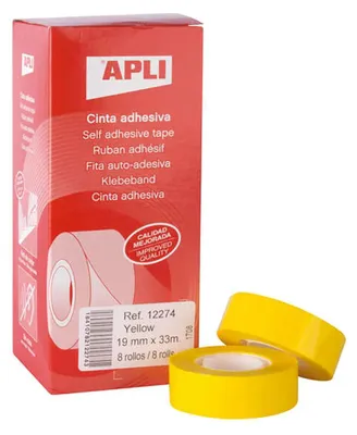Zdjęcie produktu dla APLI 12274, 33 m, Żółty, 0,028 mm, 19 mm