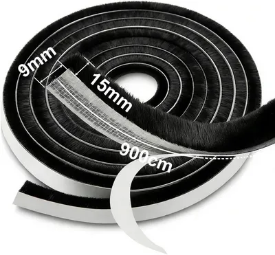 Imagen del producto de Burlete autoadhesivo, 9 mm x 15 mm, color , para puertas y ventanas