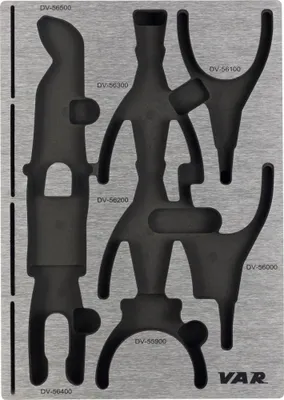 Immagine prodotto di Organizzatore per cassetti, modello MO-53405, per pinze per elettronica, codice 53405, colore nero – per un'area di lavoro ordinata.