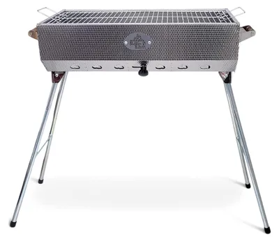 Produktbild von Mangal Taschkent Schaschlikgrill aus rostfreiem Edelstahl mit klappbaren Beinen, Grillrost und Luftregler